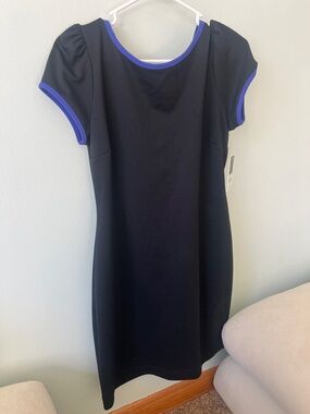 Juicy Couture Black Mini Dress with Blue Trim